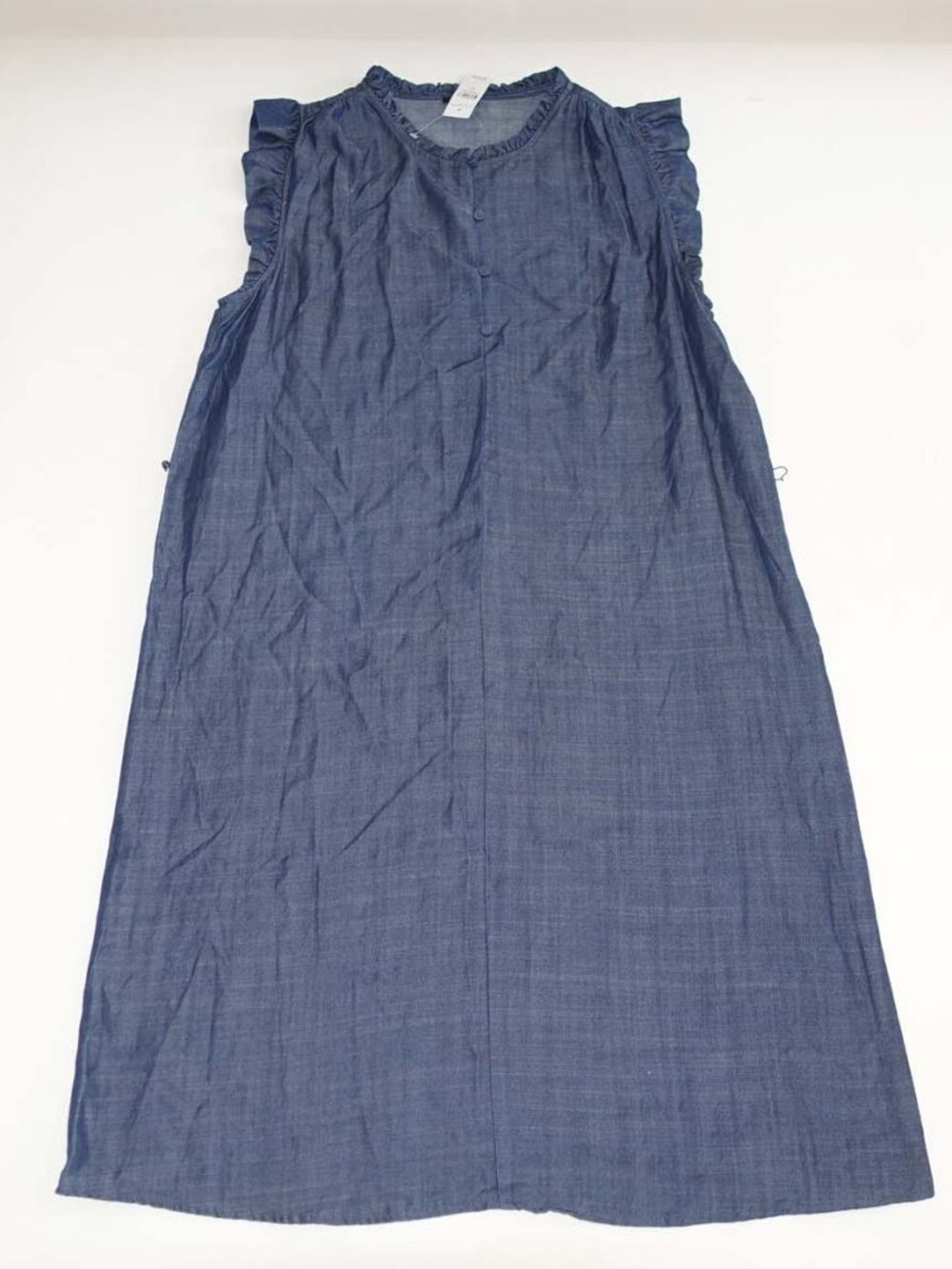 Ann Taylor Womens Chambray Shift Dress Size XL NWT Blue 100% Lyocell Cap Sleeves
